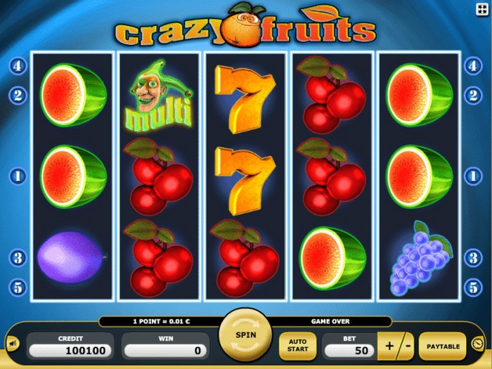 Игровой автомат «Crazy Fruits» в клубе Вулкан