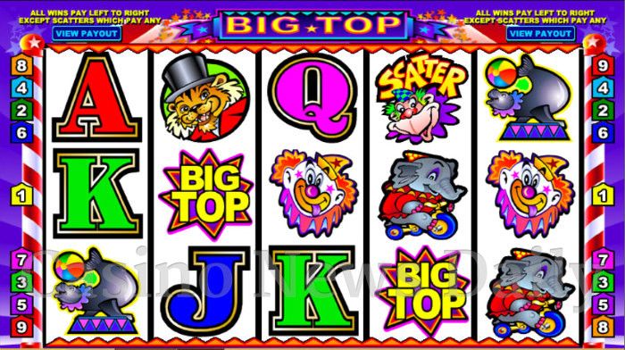 Игровой автомат «Big Top» в Вулкан казино онлайн