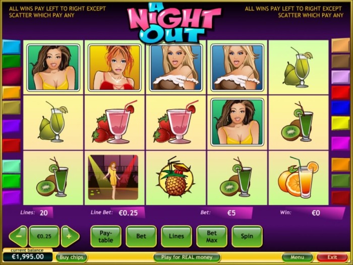 Игровой автомат «A Night Out» в казино Вулкан Неон